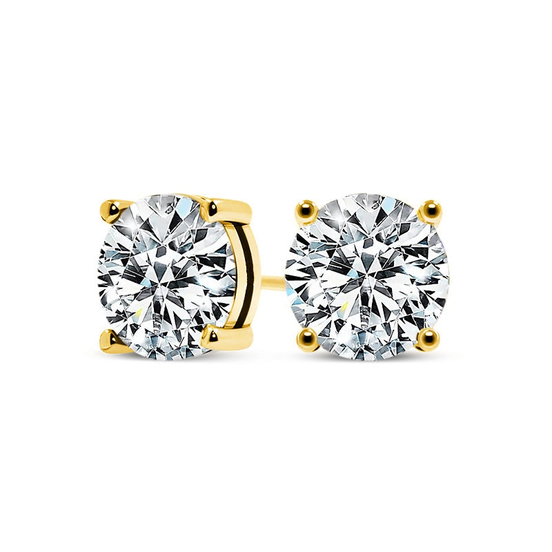 Classic Four-Prong Moissanite Stud Earrings-VOOGME