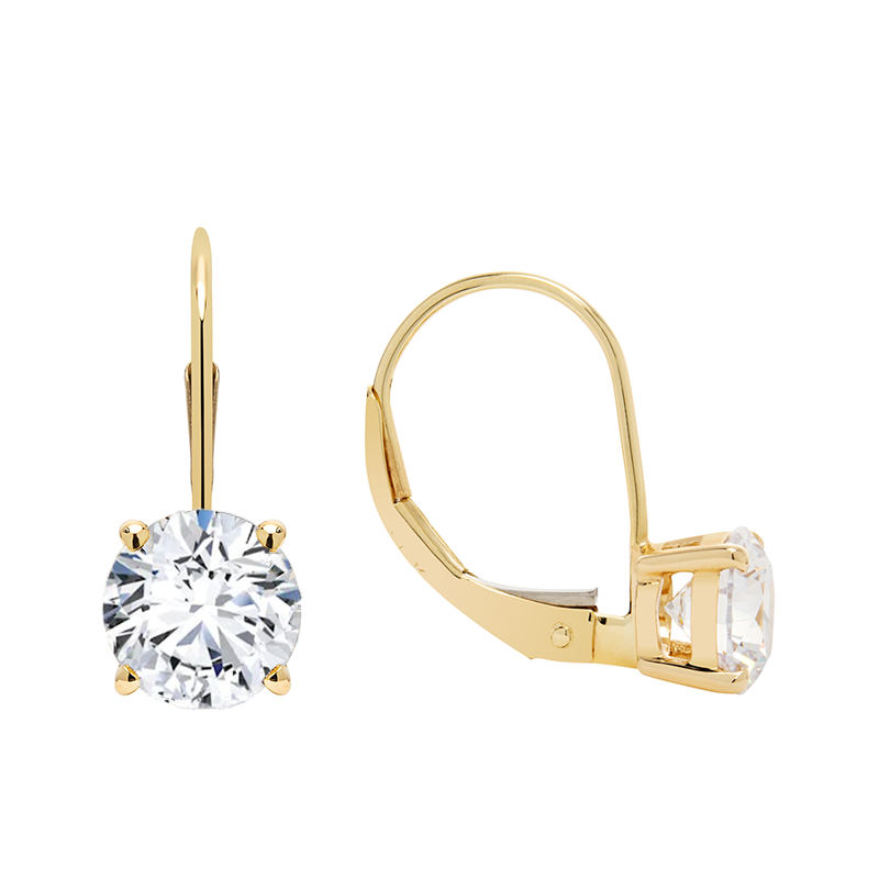 Classic Leverback Moissanite Earrings-VOOGME