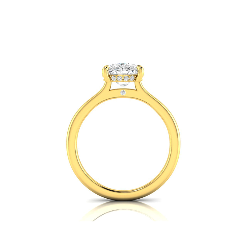 Vins Hidden Halo Moissanite Engagement Ring-VOOGME