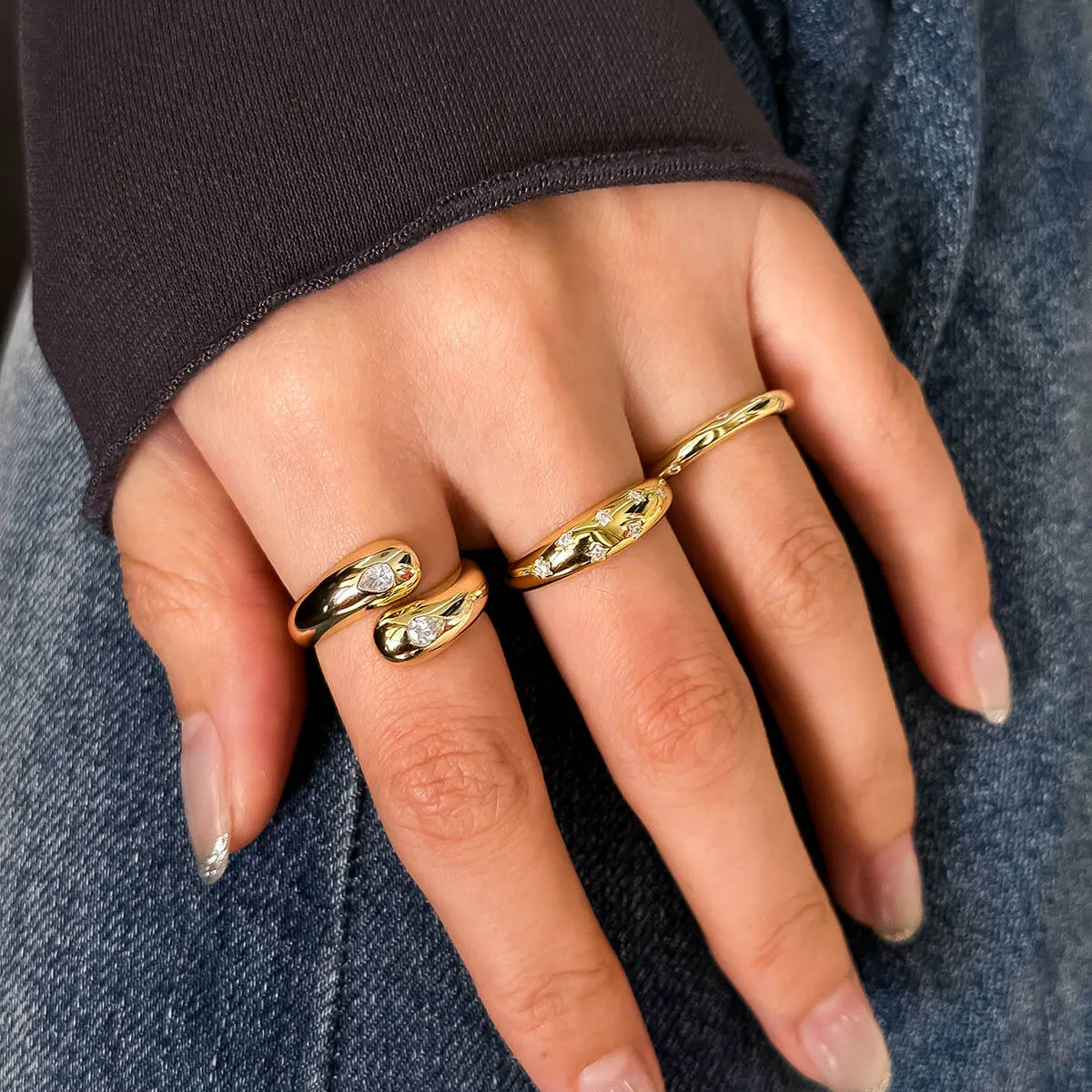 Star Inspired Moissanite Ring