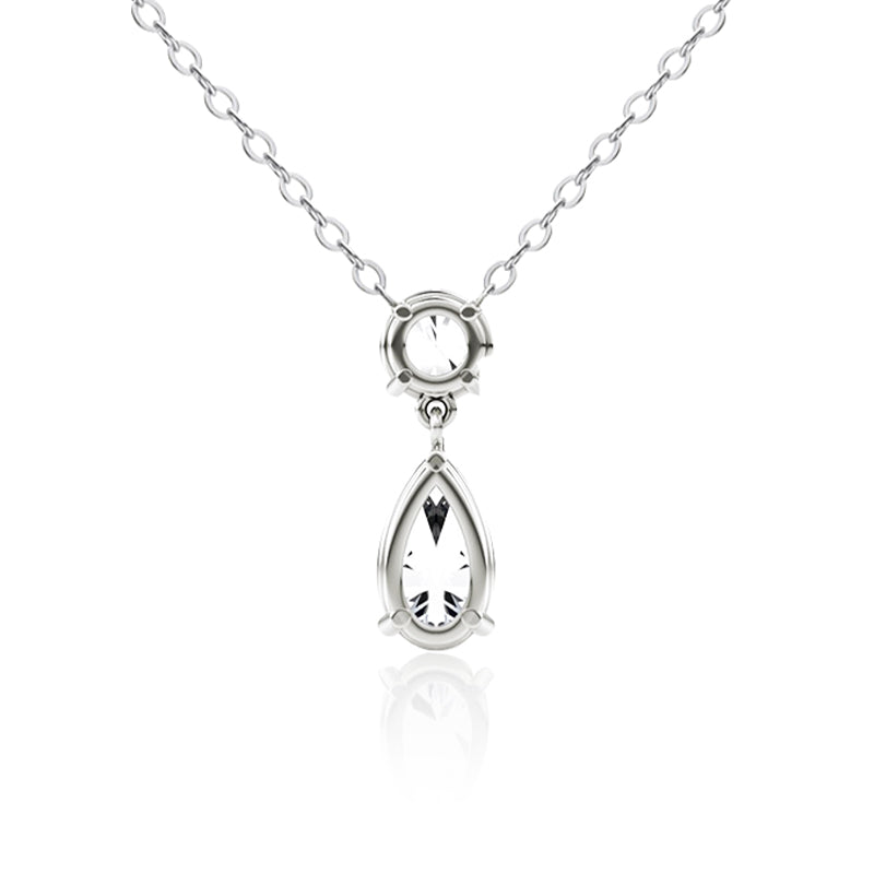 Duo Pear Moissanite Pendant-VOOGME