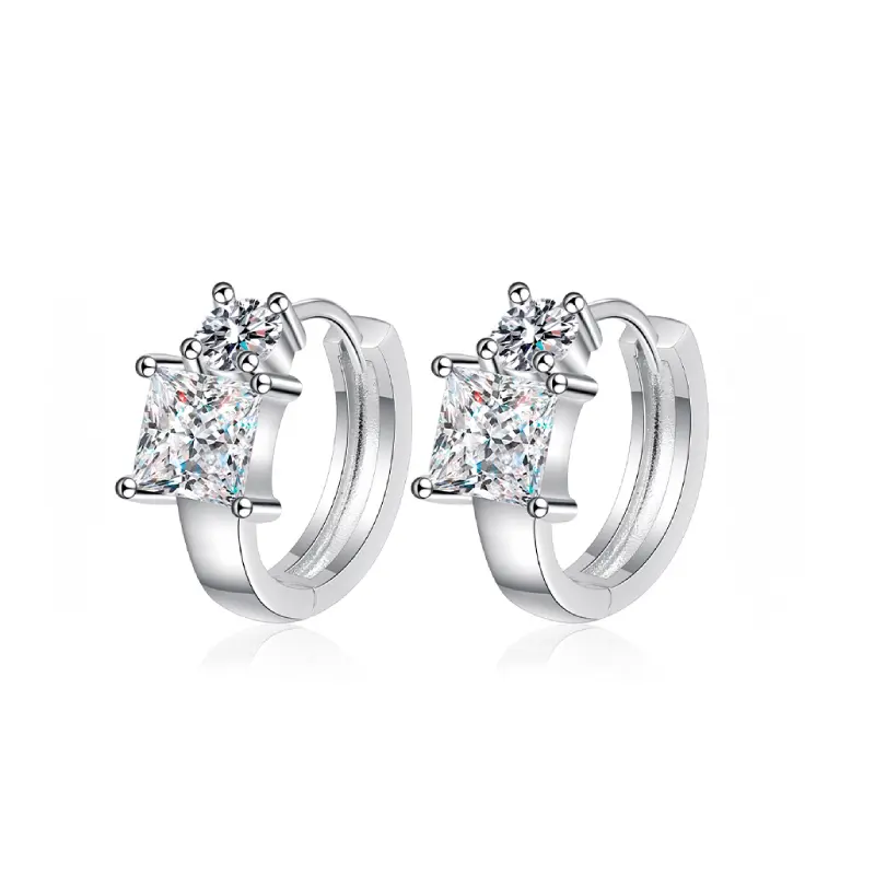 Octavia Moissanite Hoop Earrings