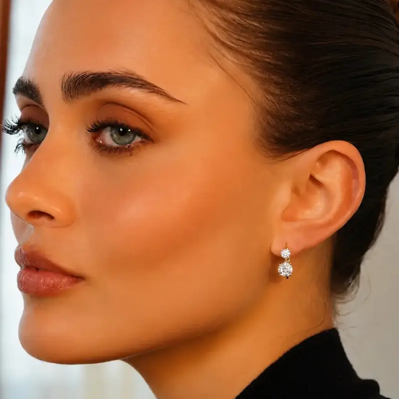 Octavia Moissanite Hoop Earrings