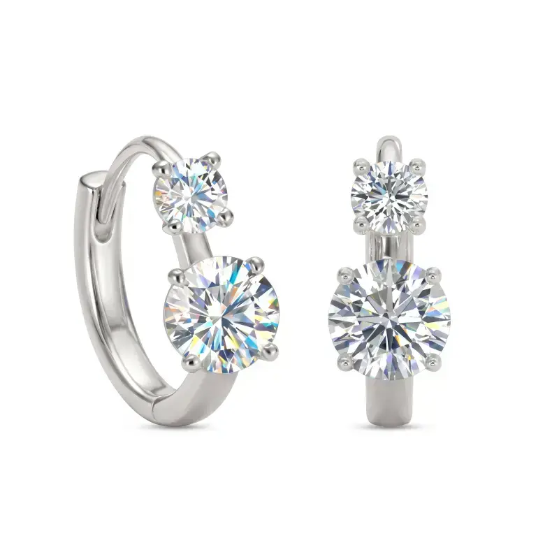 Octavia Moissanite Hoop Earrings