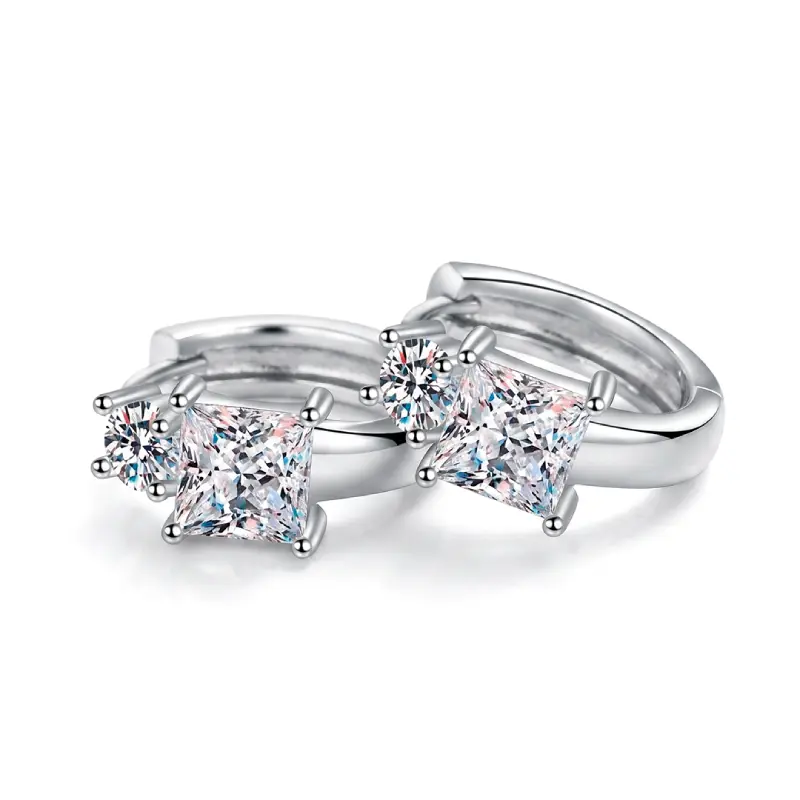 Octavia Moissanite Hoop Earrings