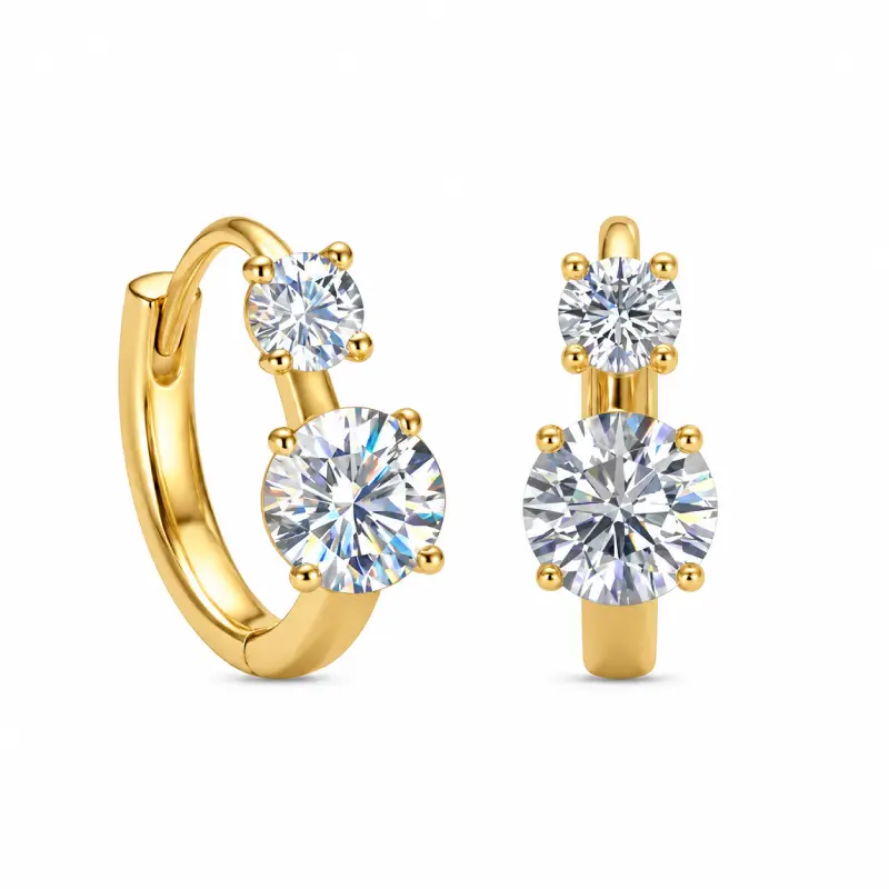 Octavia Moissanite Hoop Earrings