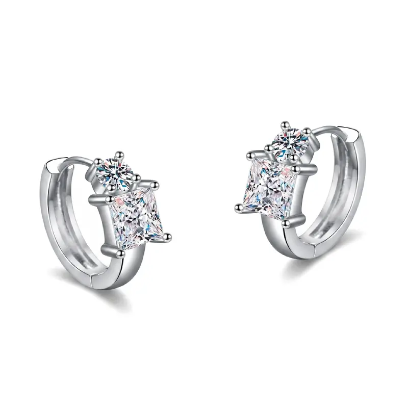 Octavia Moissanite Hoop Earrings