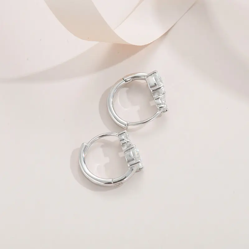 Octavia Moissanite Hoop Earrings