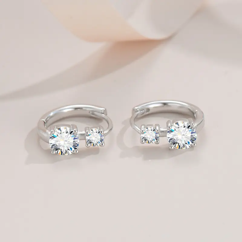 Octavia Moissanite Hoop Earrings