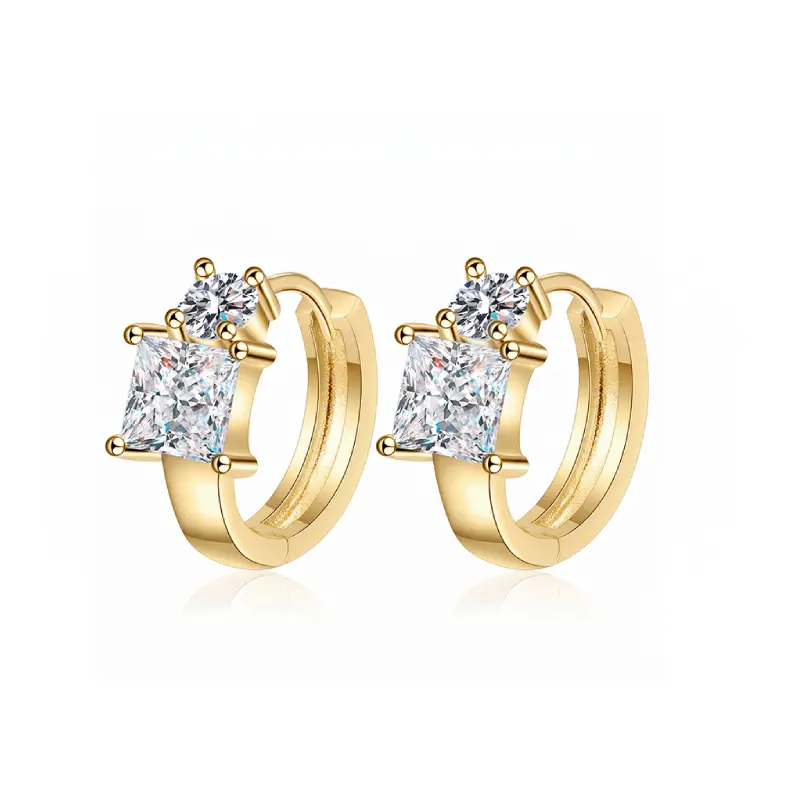 Octavia Moissanite Hoop Earrings