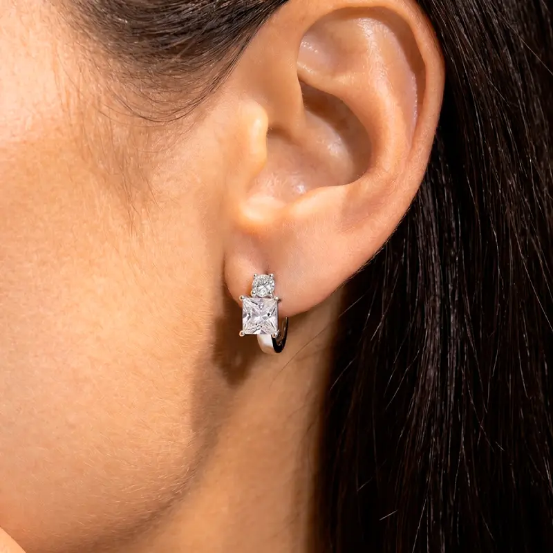 Octavia Moissanite Hoop Earrings