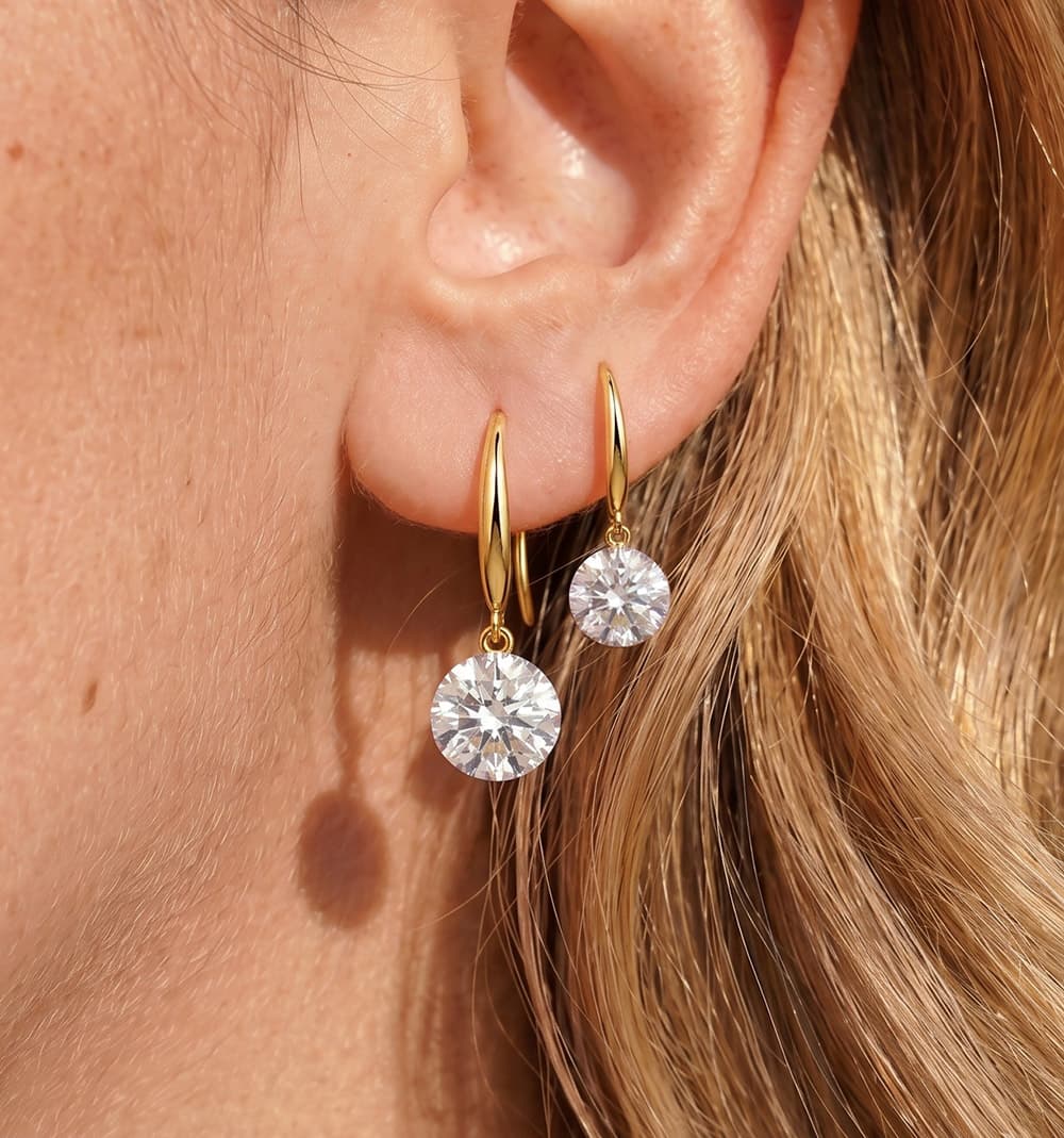 Classic Moissanite Hook Earrings