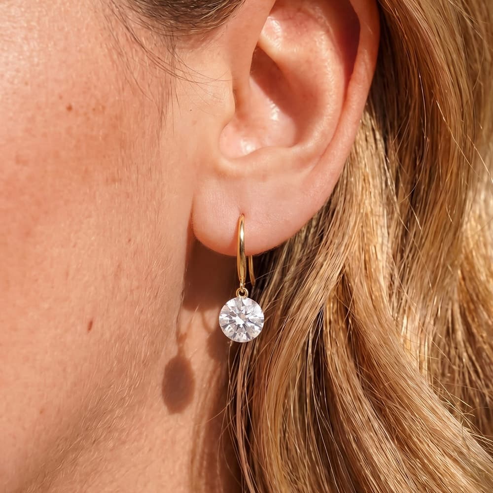 Classic Moissanite Hook Earrings