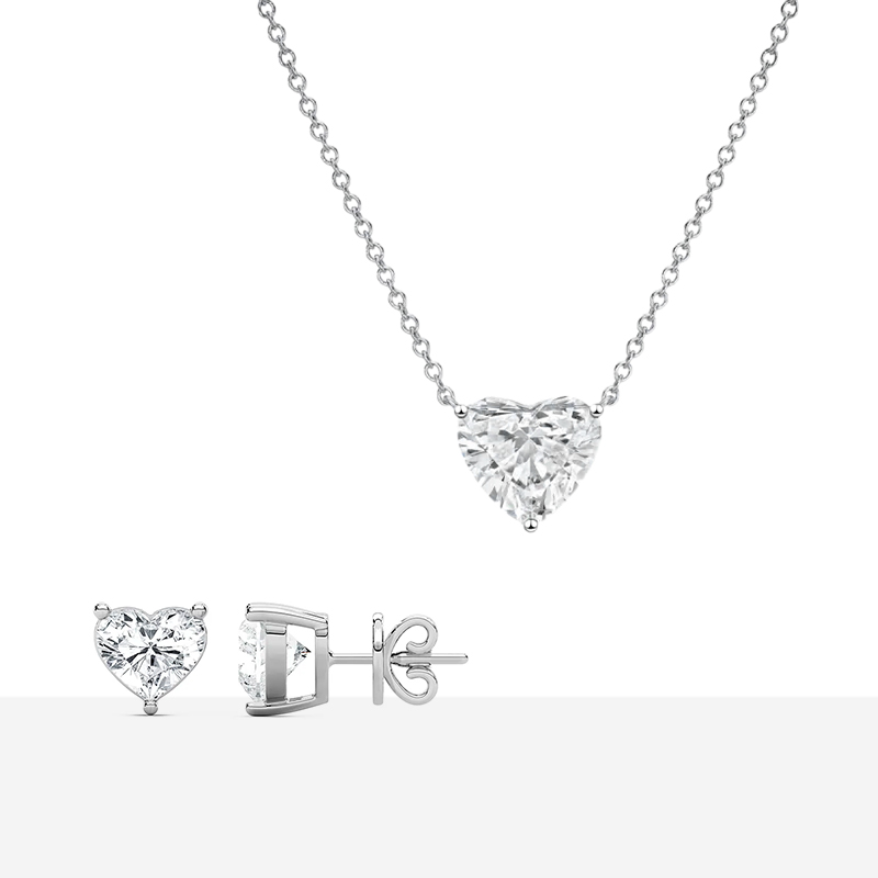 Classic Heart Moissanite Set