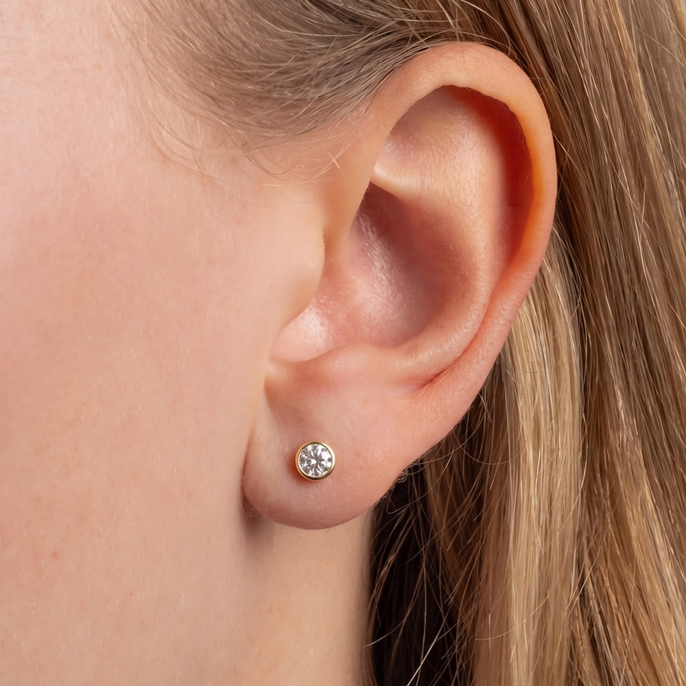 Smallest Moissanite Stud Earrings