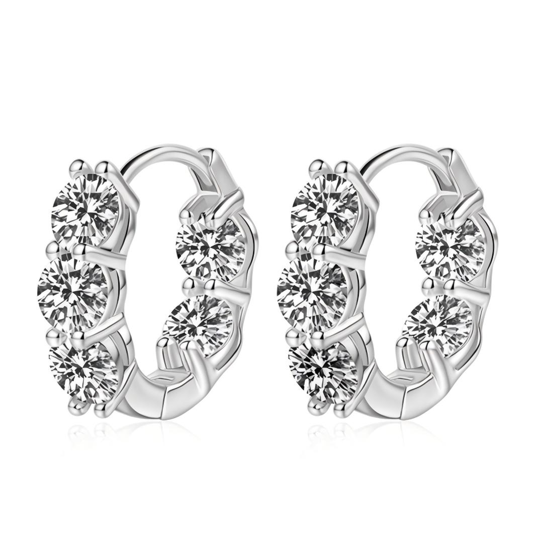 Sophia Moissanite Hoop Earrings
