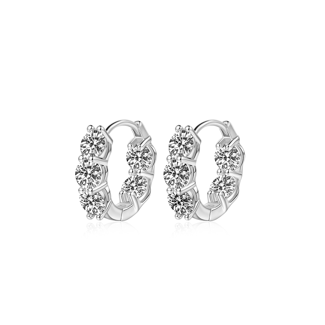 Sophia Moissanite Hoop Earrings