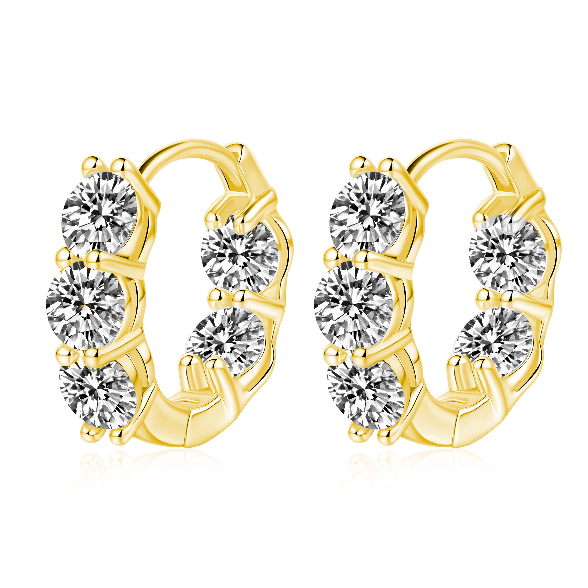 Sophia Moissanite Hoop Earrings