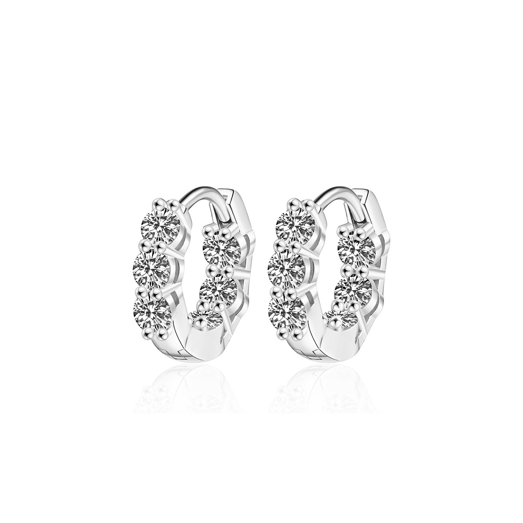 Sophia Moissanite Hoop Earrings