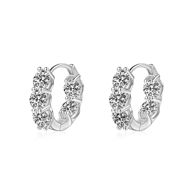 Sophia Moissanite Hoop Earrings