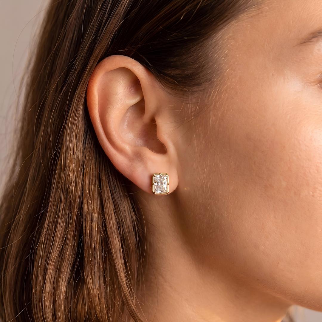 Zandaya Multi-Shape Moissanite Stud Earrings