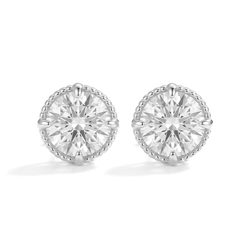 Cable Twist Moissanite Stud Earrings