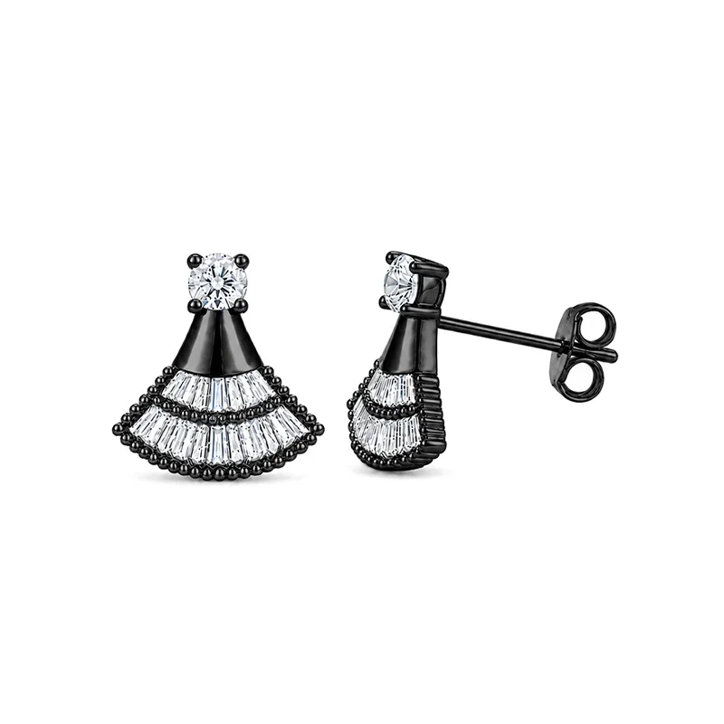 Ginkgo Moissanite Stud Earrings