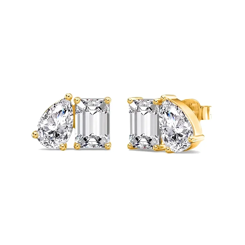 Toi Et Moi Moissanite Stud Earrings