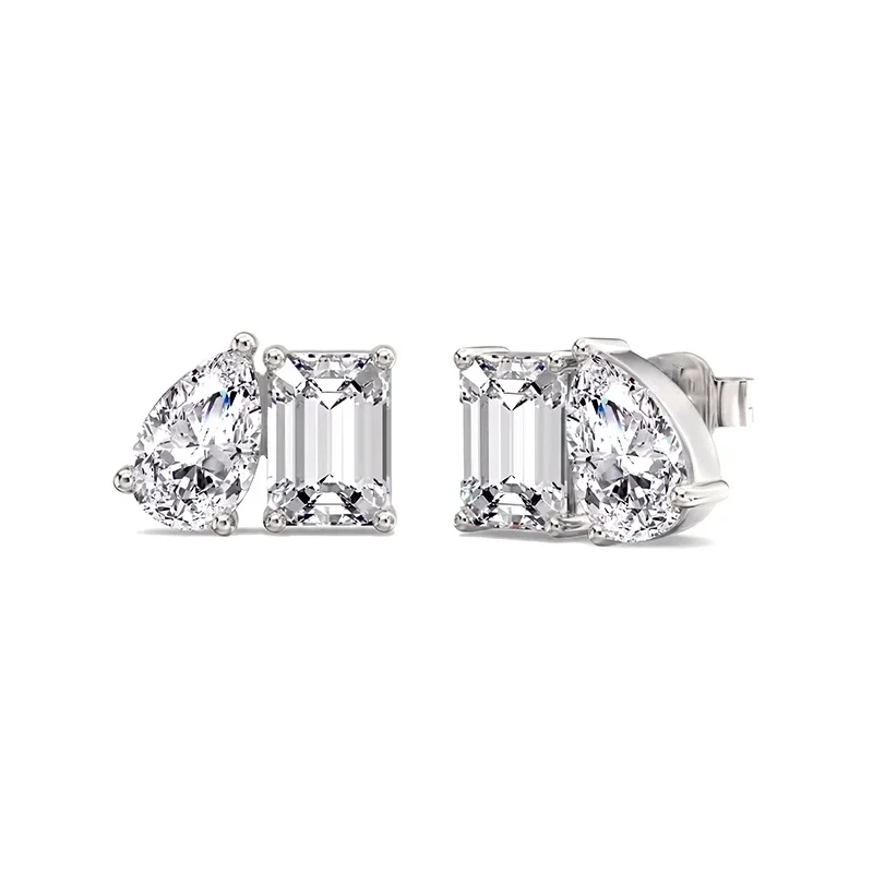 Toi Et Moi Moissanite Stud Earrings