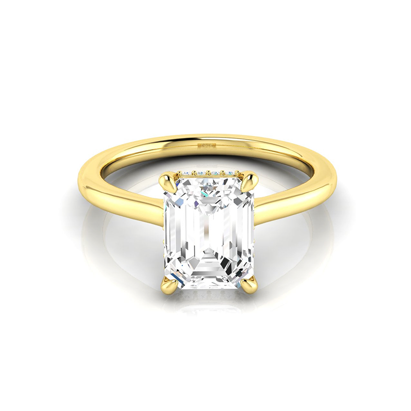 Vins Hidden Halo Moissanite Engagement Ring-VOOGME