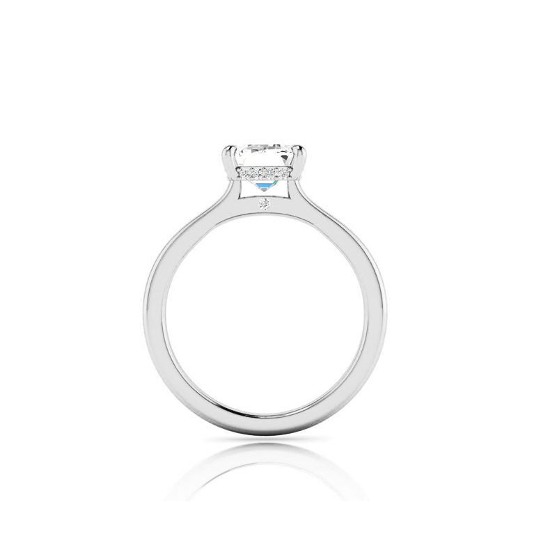 Vins Hidden Halo Moissanite Engagement Ring-VOOGME