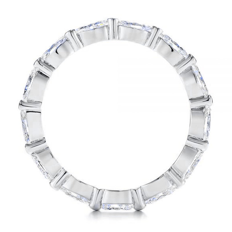 Eternity Marquise Moissanite Wedding Band-VOOGME