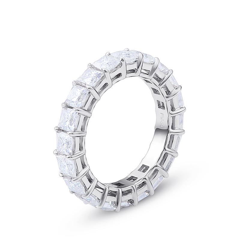 Eternity Princess Moissanite Wedding Band-VOOGME