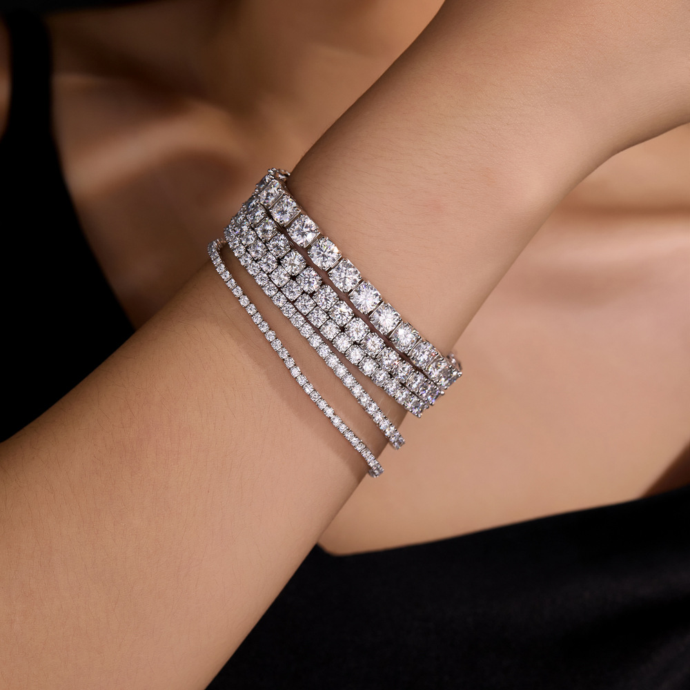 Moissanite Tennis Copper Bracelet