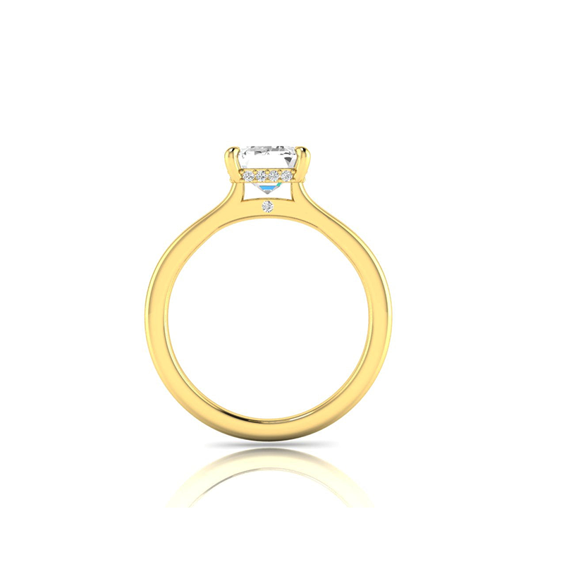 Vins Hidden Halo Moissanite Engagement Ring-VOOGME