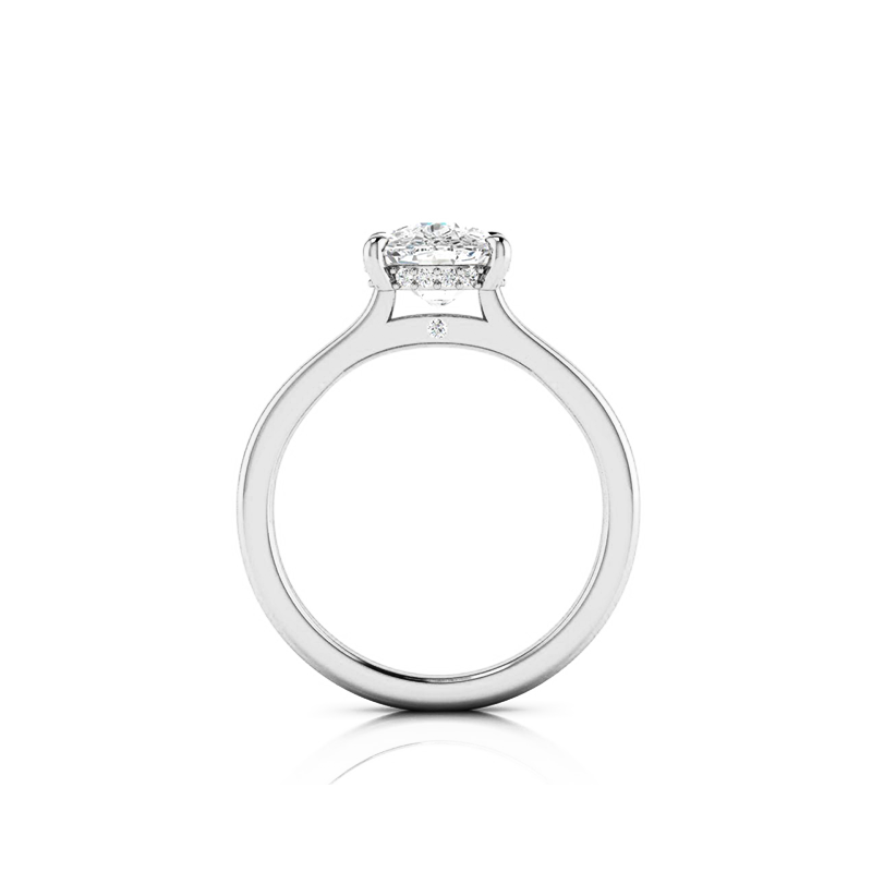 Vins Hidden Halo Moissanite Engagement Ring-VOOGME