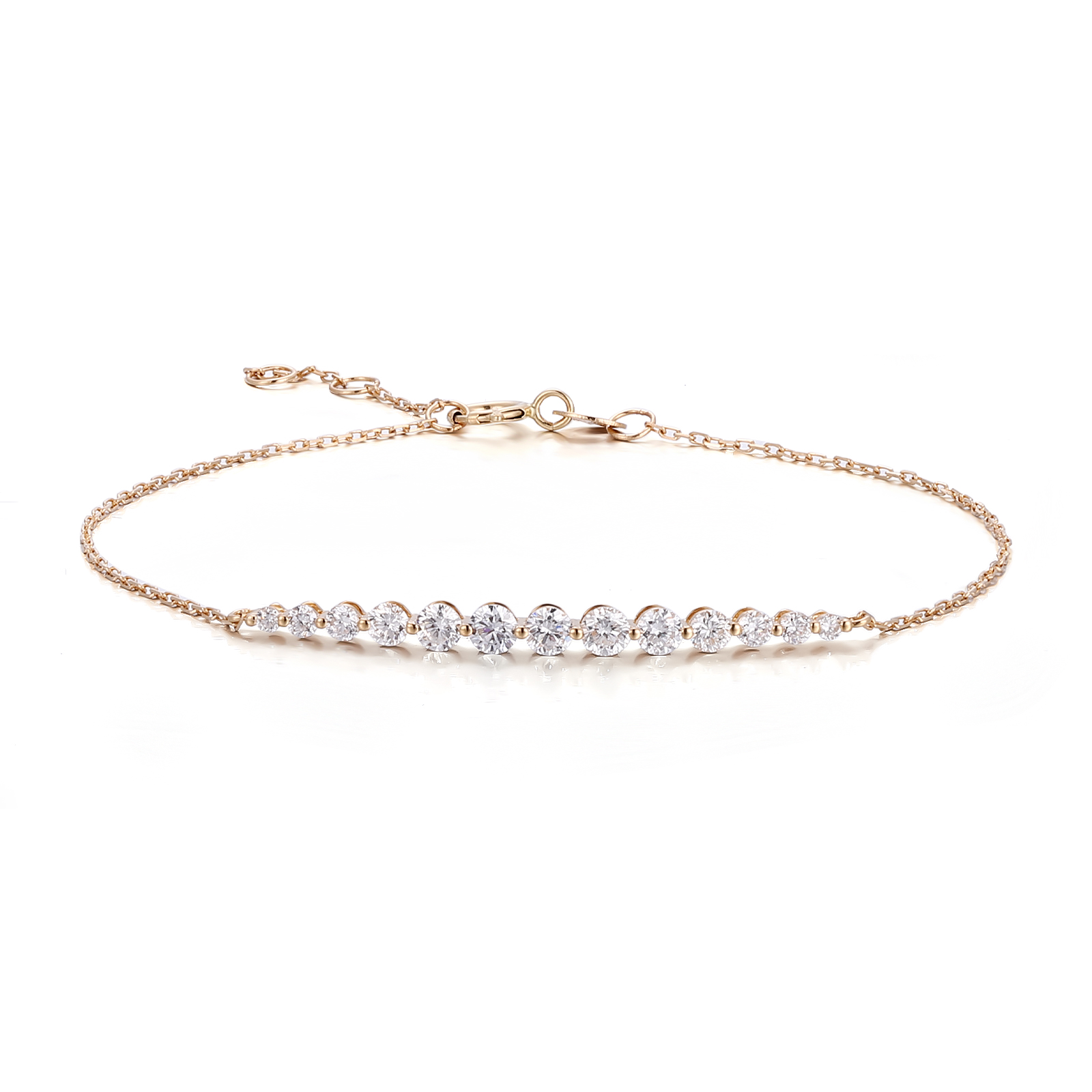 18K Gold Lab-Created Diamond Bracelet