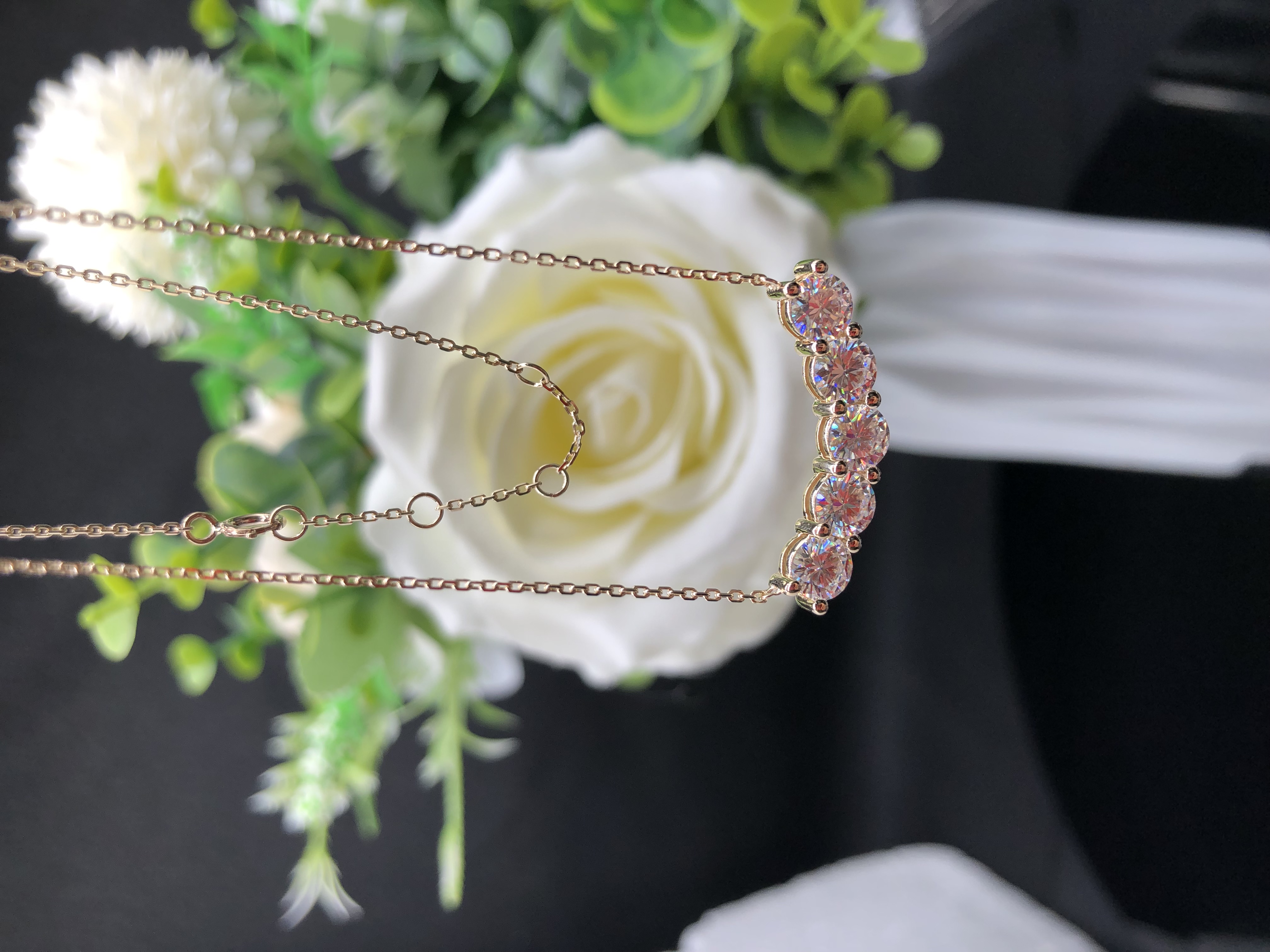 5-Stones Moissanite Pendant (2.5 ct. tw)-VOOGME