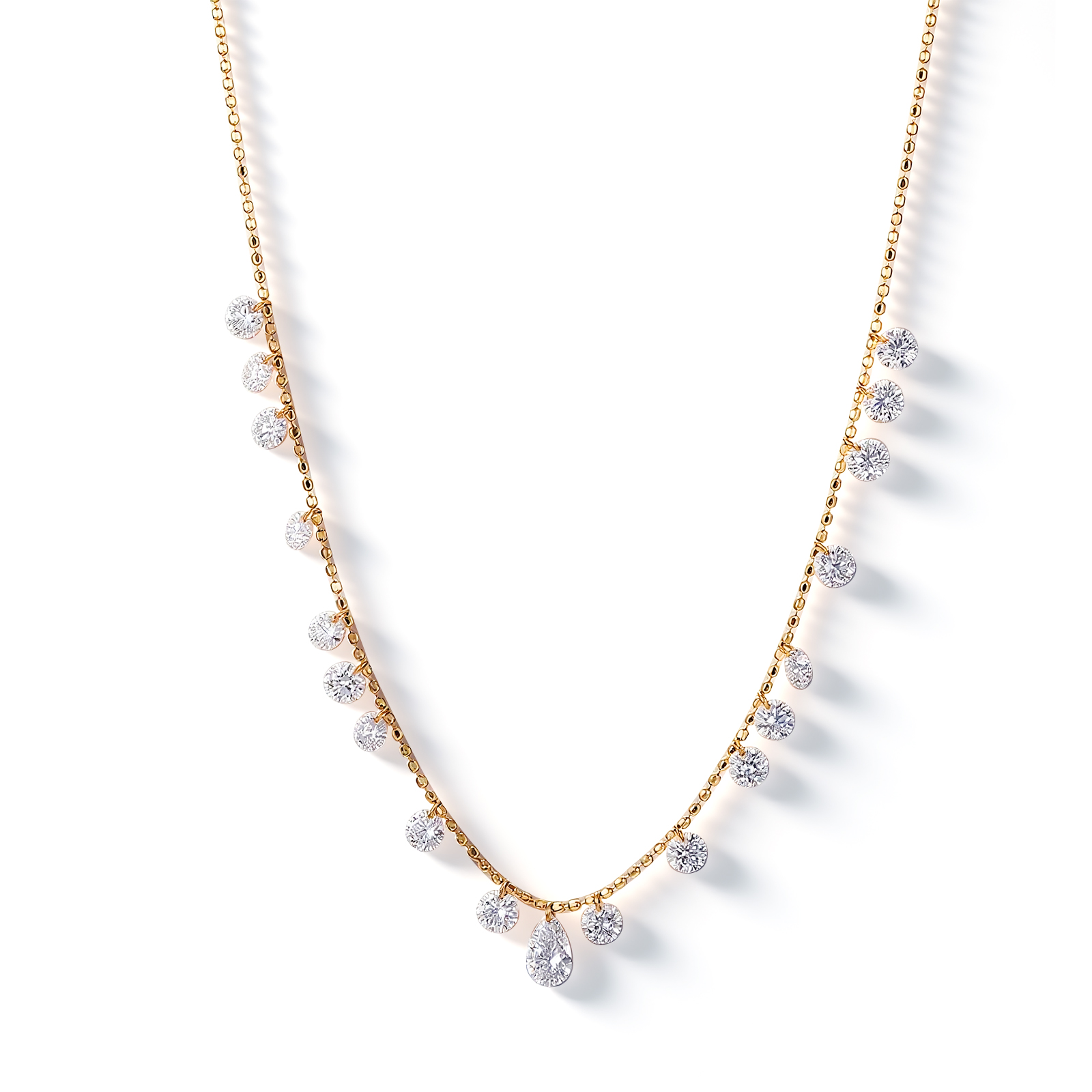 18K Gold Lab-Created Diamond Necklace