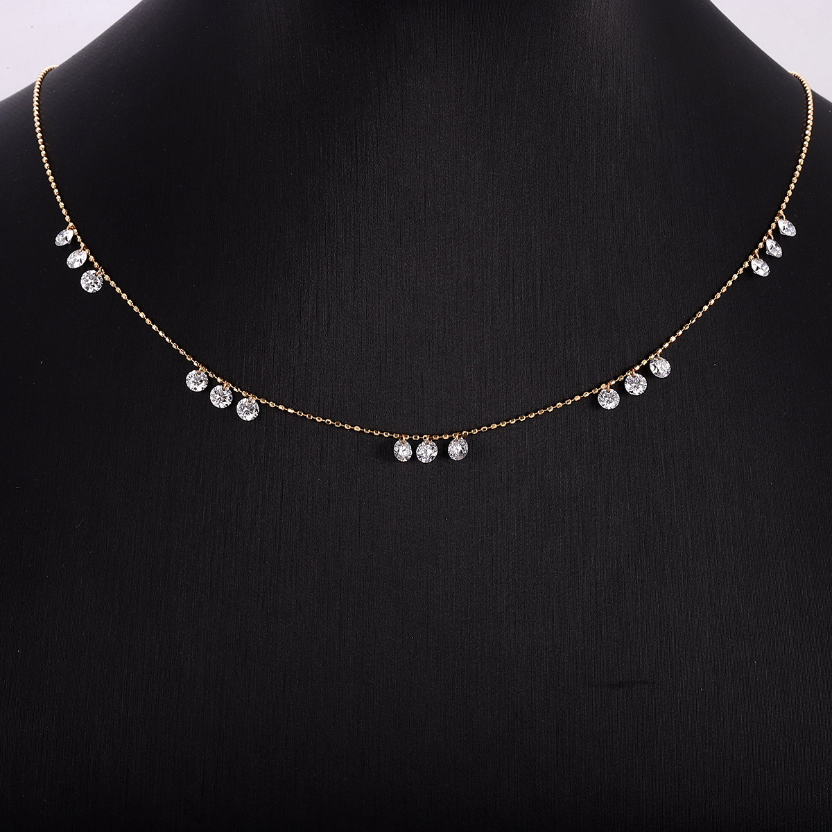 18K Gold Lab-Created Diamond Necklace