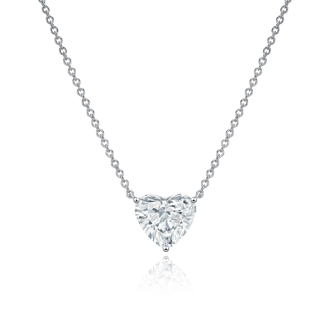 Solitaire Heart Moissanite Necklace