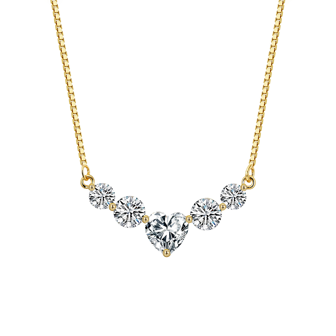 Smile Heart Moissanite Necklace