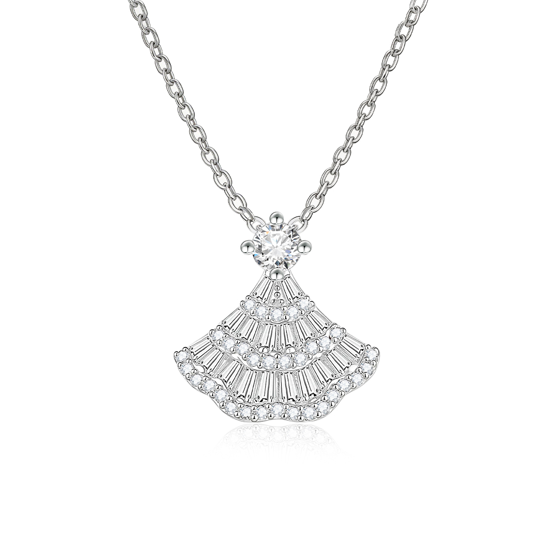 Ginkgo Moissanite Necklace