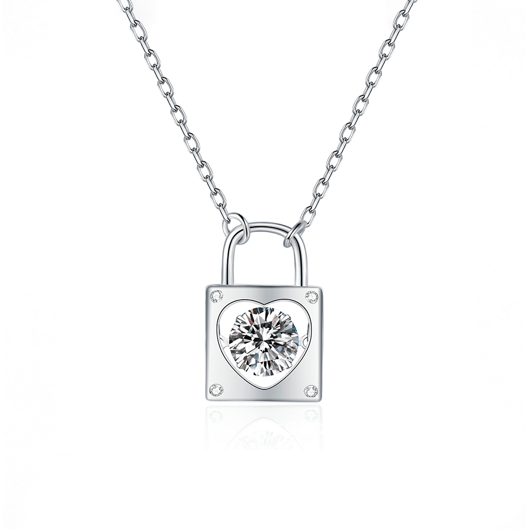 Beating Heart Moissanite Necklace