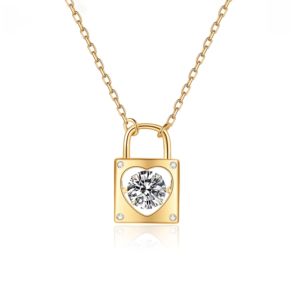 Beating Heart Moissanite Necklace