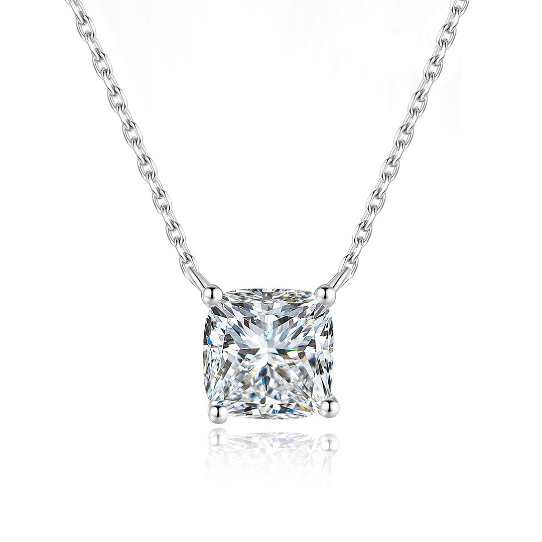 Classic Princess Moissanite Necklace