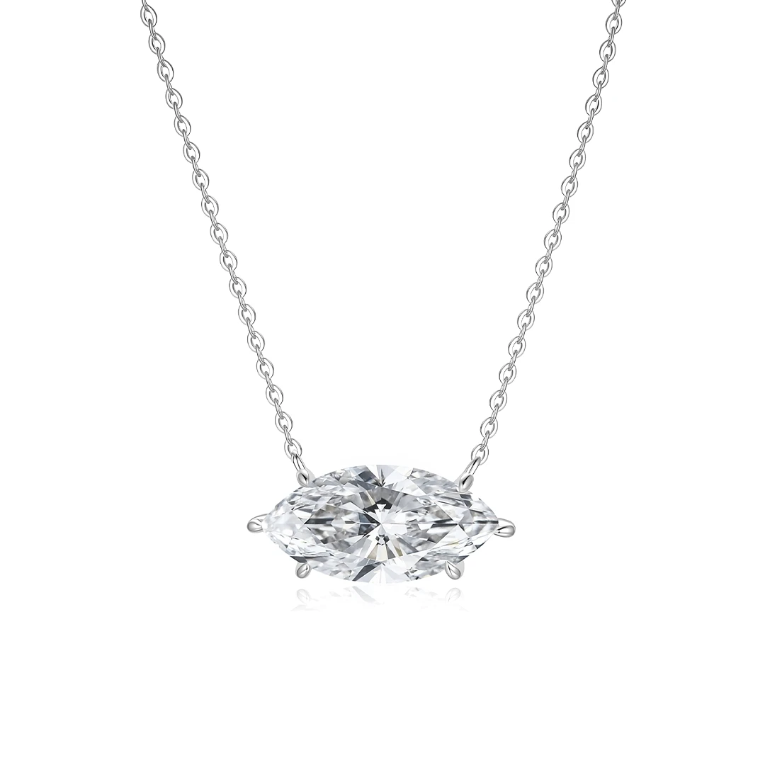 Marquise's Kiss Moissanite Necklace