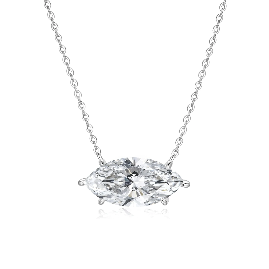 Marquise's Kiss Moissanite Necklace