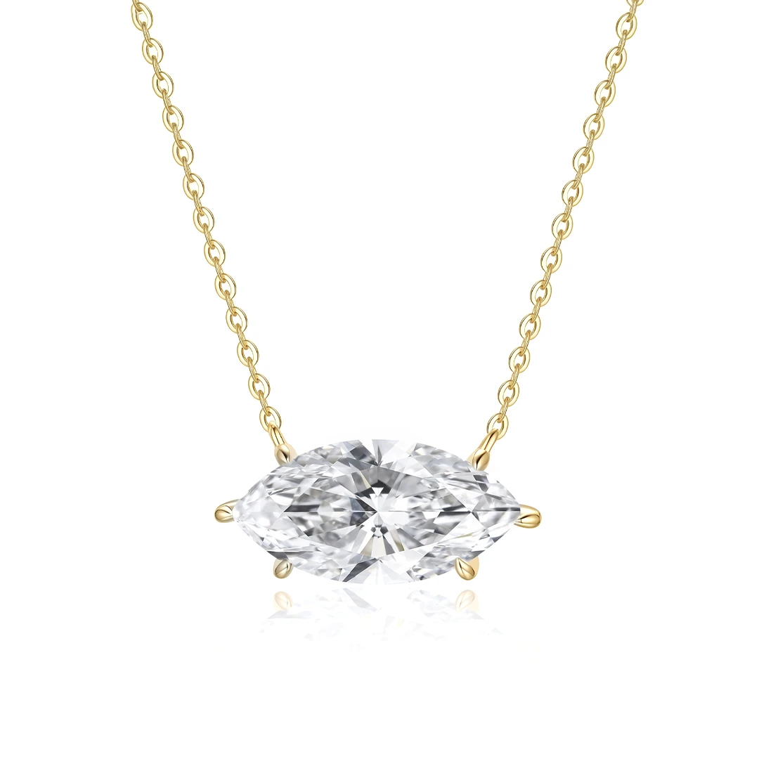 Marquise's Kiss Moissanite Necklace