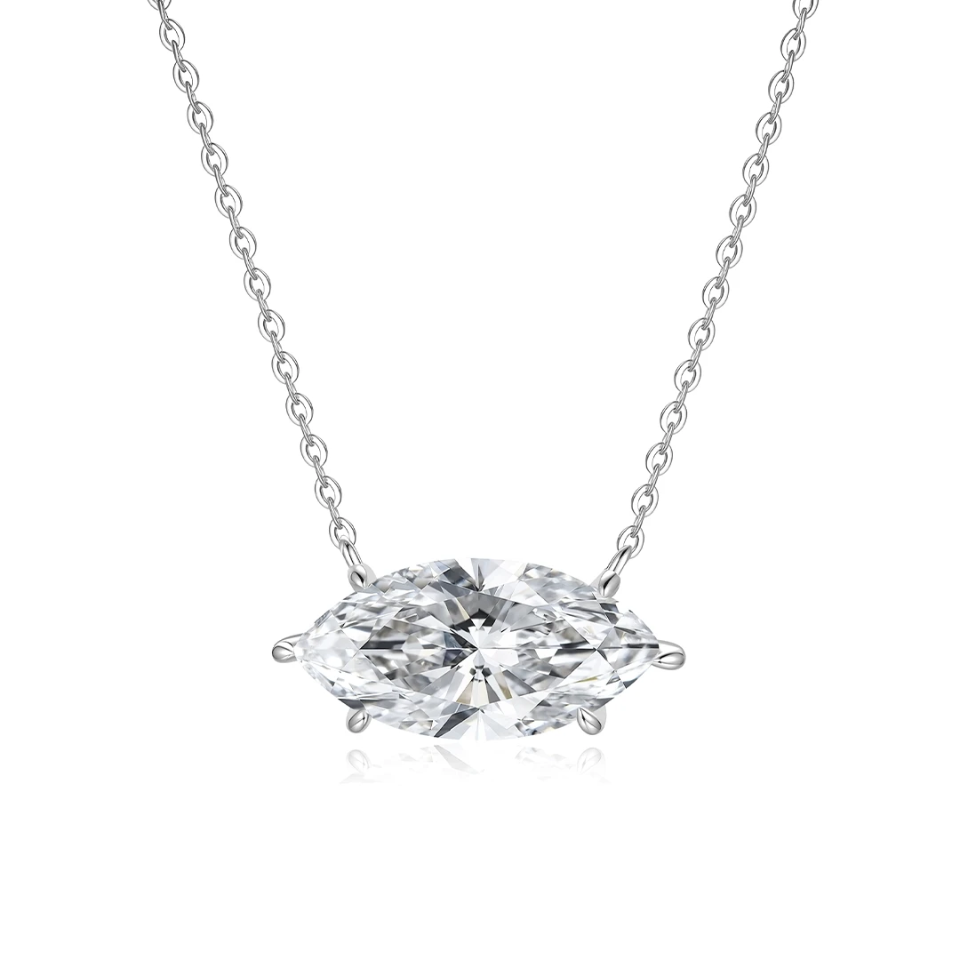 Marquise's Kiss Moissanite Necklace